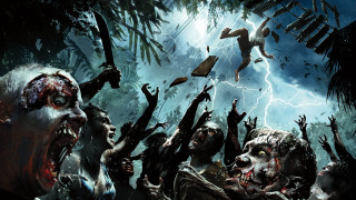 Zombies forest man flying book - a group of zombies free wallpaper