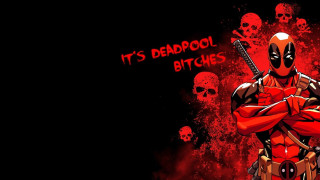 Deadpool gun skulls background caption 3 - a deadpool character free wallpaper