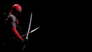 Deadpool swords black background red - a red mask free wallpaper
