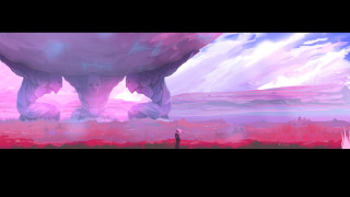 Man field iceberg sky background - a field next free wallpaper