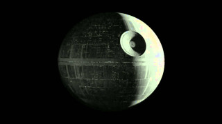 Death star black white sky - a white circle free wallpaper for desktop