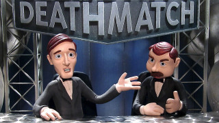 Cartoon figures sitting table death - claymation free wallpaper
