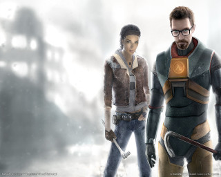 Man woman game costume gun - game art free wallpaper for desktop