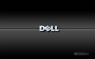 Dell logo black background reflection - computer art free wallpaper for desktop