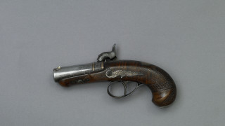 Gun silver handle silver barrel - a cat free wallpaper