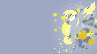 Cartoon character yellow blue paint - paint splatter free wallpaper