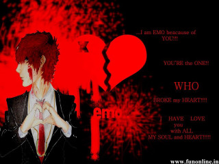 Red haired man heart blood - a broken heart free wallpaper