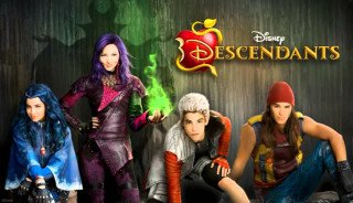 Women sitting wall disneys descendants - disney free wallpaper