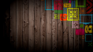 Wooden wall colorful design black 4 - a colorful design free wallpaper