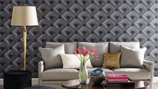 Living room couch table vase 5 - geometric shape free wallpaper