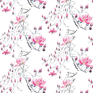 White background pink flowers leaves - generative free wallpaper for tablet