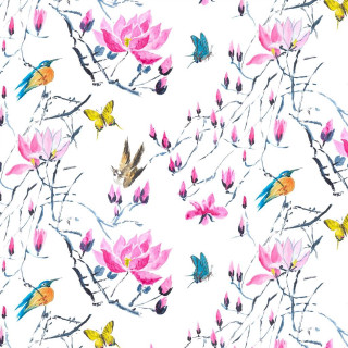 Birds flowers white background pink - the branch of a tree free wallpaper