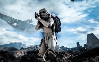 Star wars character gun backpack - a star wars character holding free wallpaper