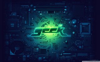 Circuit neon green blue dark 2 - neon free wallpaper for desktop