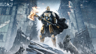 Man armor sword animals snowy - a man in armor holding free wallpaper