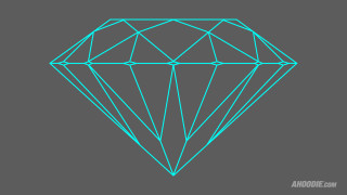 Diamond blue outline gray background - a wireframe diagram free wallpaper