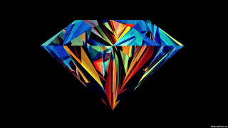 Diamond black background blue red - diamond free wallpaper