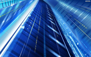 Blue abstract lines dots sky - technology free wallpaper