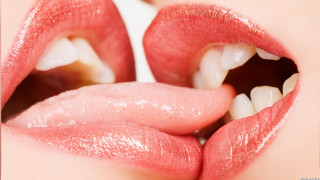 Woman mouth white tongue white - bálint kiss free wallpaper