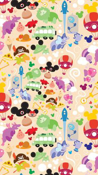 Mickey mouse cartoon pattern beige - free animals wallpaper for mobile