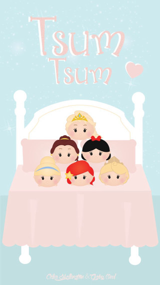 Family poster bed happy words - storybook illustration free wallpaper for mobile