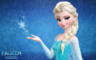 Frozen princess holding snowflake smiling - frozen free wallpaper