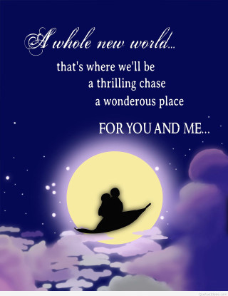 Couple kissing full moon message - new free wallpaper for mobile