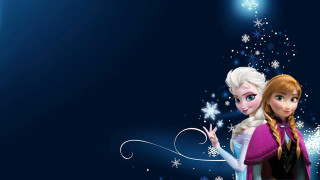 Frozen princesses couple blue background 3 - a couple free wallpaper