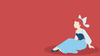 Woman sitting bow head blue - a bow free wallpaper for desktop