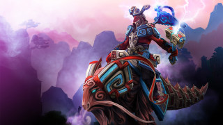 Rider sword helmet mountain glowing - arcane free wallpaper for desktop