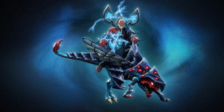 Man riding dragon lightning blue - splash art free wallpaper for desktop