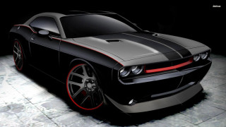 Black red car digital rendering 2 - a tile floor free wallpaper
