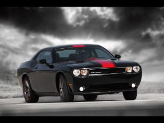 Black red car red stripe 2 - hood free wallpaper