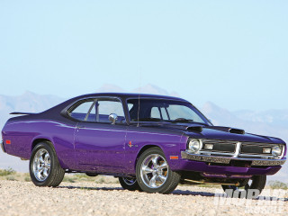 Purple car gravel road desert - a purple car free wallpaper