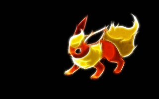 Red yellow animal black background 2 - holography free wallpaper