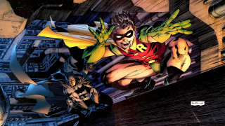Comic book flying man bat - a comic book cover free wallpaper for desktop