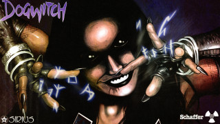 Demon with knife in both - a drawing of a demon free wallpaper