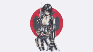 Woman gasmask gun cigarette redcircle - a cigarette free wallpaper