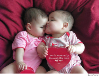 Babies bed heart pillow love - love free wallpaper for desktop