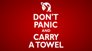 Dont panic carry towel white - a towel free wallpaper