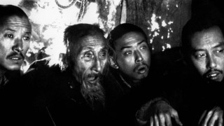 Men standing room graffiti knife - one man holding free wallpaper