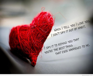 Red heart poem string attached - a string free wallpaper