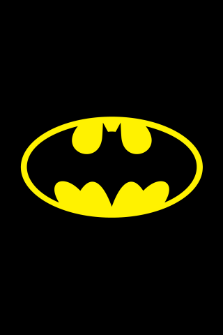 Batman symbol black background yellow 2 - a batman symbol free wallpaper
