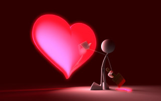 Person heart red background red - object free wallpaper