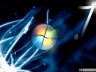 Blue white wallpaper windows7 logo - a window 7 logo free wallpaper