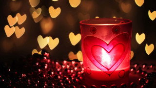 Red candle heart table hearts 2 - cindy wright free wallpaper
