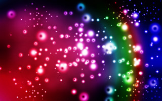 Colorful bubbles rainbow volumetric lights - a rainbow free wallpaper for desktop