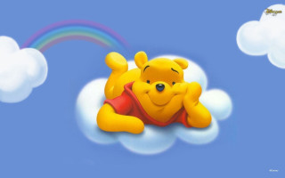 Winnie the pooh cloud rainbow - a cloud free wallpaper
