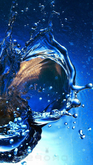 Blue liquid brown object water 2 - a blue liquid free wallpaper
