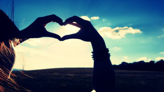 Woman heart hands sunlight love - a heart shape free wallpaper